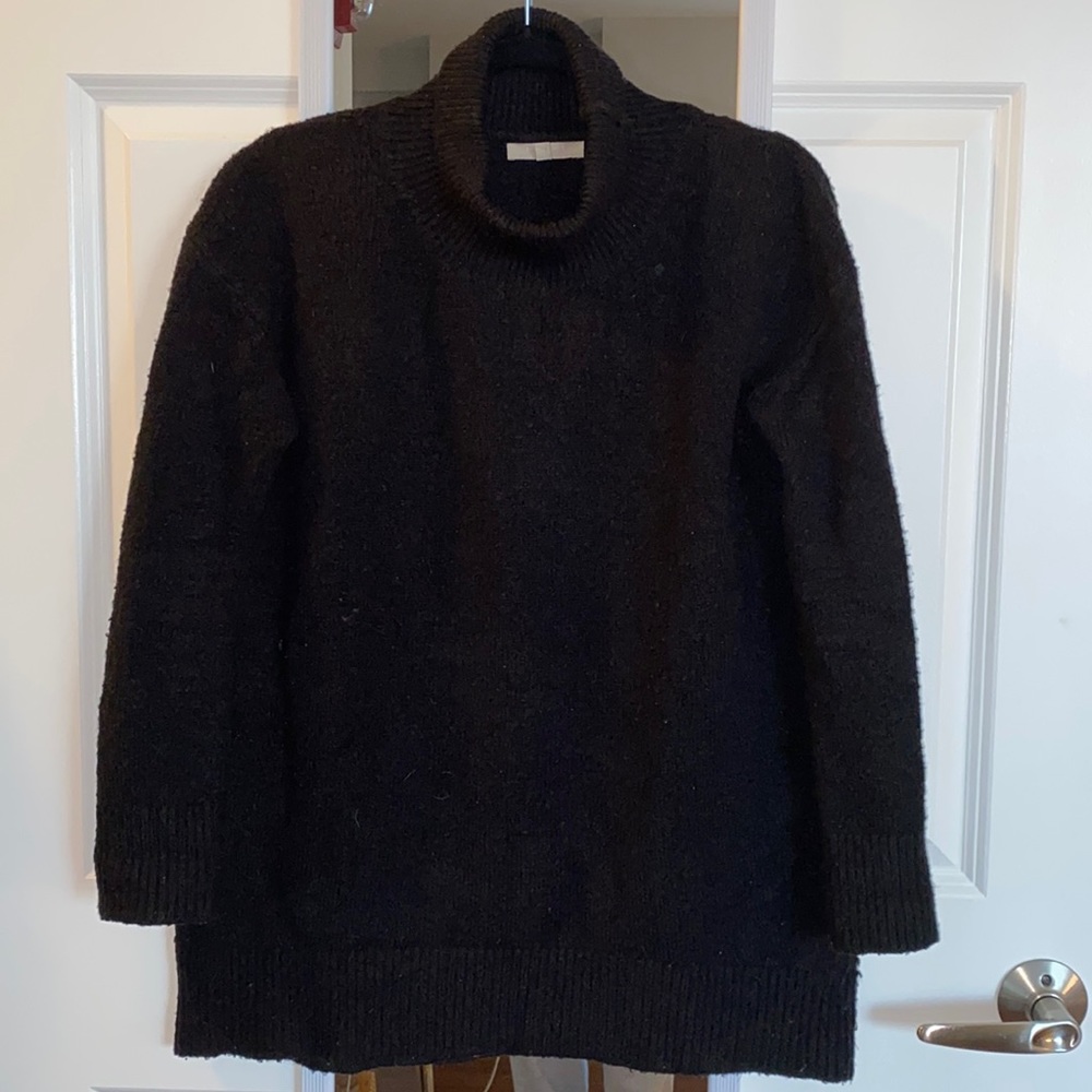 Mock neck black sweater, size S